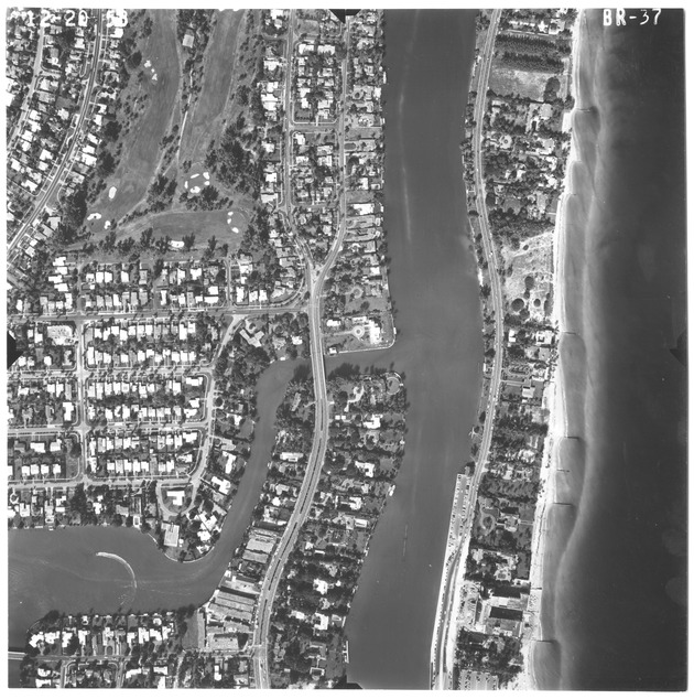 Southern part of the La Gorce Golf Course and Indian Creek - Recto Photograph