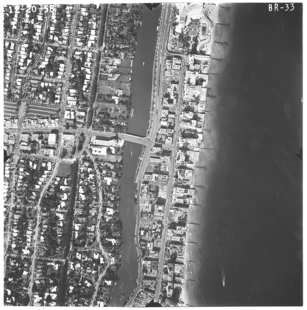 Aerial view of the bridge at 41st Street and Indian Creek Dr. - Recto Photograph