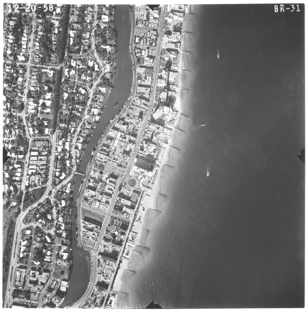 Aerial view of Lake Pancoast and 27th Street beach - Recto Photograph