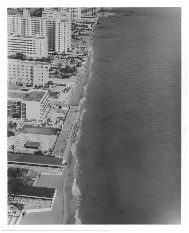 Aerial view of Bal Harbour oceanfront hotels looking north - Recto