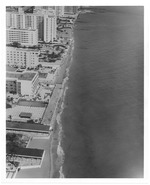 Aerial view of Bal Harbour oceanfront hotels looking north