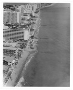 Aerial view of Bal Harbour oceanfront hotels looking north