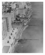 Aerial view of North Beach oceanfront hotels and buildings looking north