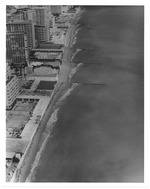 Aerial view of North Beach oceanfront hotels and buildings looking north