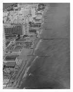 Aerial view of North Beach oceanfront hotels and buildings looking north