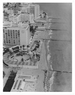Aerial view of North Beach oceanfront hotels and buildings looking north