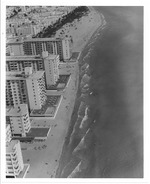 Aerial view of Lummus Park and buildings, looking north