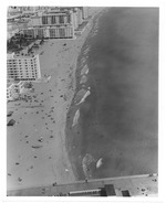 Aerial view of South Beach oceanfront buildings looking north