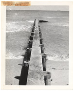Concrete walk on steel groyne at Miami Beach