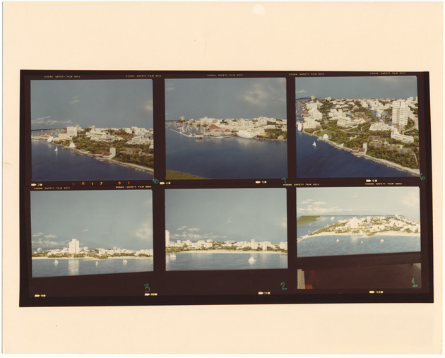 Slides showing aerial views of Miami Beach - Recto Photograph