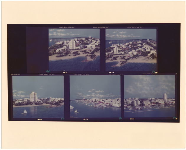 Slides showing aerial views of Miami Beach - Recto Photograph