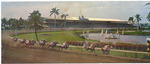 Thrilling Action at the Clubhouse Turn at Gulfstream Park, Hallandale, Florida