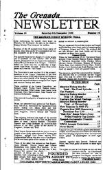 The Grenada newsletter, December 6, 1986
