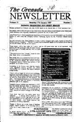 The Grenada newsletter, January 17, 1987