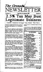 The Grenada newsletter, March 21, 1987