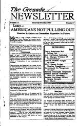 The Grenada newsletter, May 9, 1987