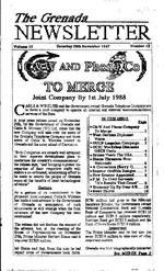 The Grenada newsletter, November 28, 1987