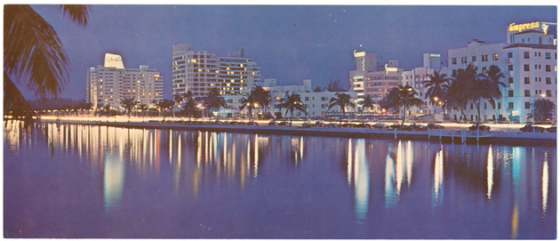 Night scene of Luxury Hotels along Indian Creek - 