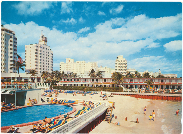 Miami Beach's famous ocean front Hotel Row - 