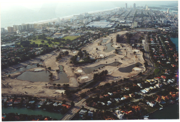 Aerial view of Miami Beach looking south - Recto Photograph