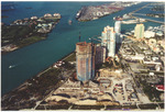 Aerial view of the Government Cut and the Portofino Tower under construction