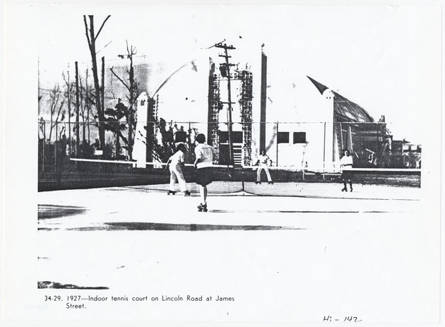 Indoor tennis court on Lincoln Road