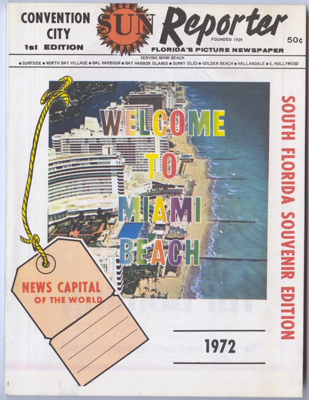 Sun Reporter Florida's Picture Newspaper. - Newspaper, cover: Sun Reporter 1972