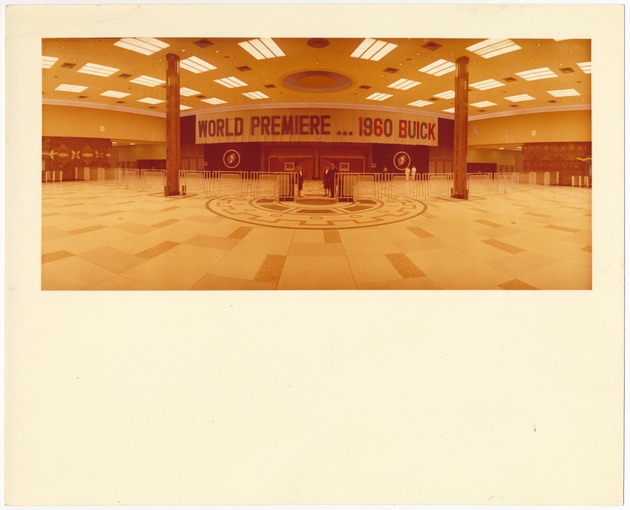 Miami Beach Convention Center, 1960 - Photograph, recto: [View of the lobby of Miami Beach Convention Center]