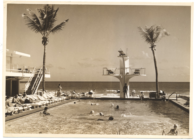 Hotel pool and springboard