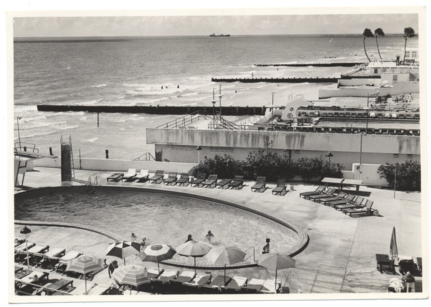 Oceanfront buildings and pool