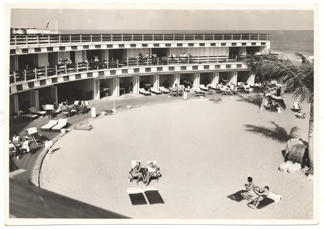 Hotel solarium overlooking the ocean