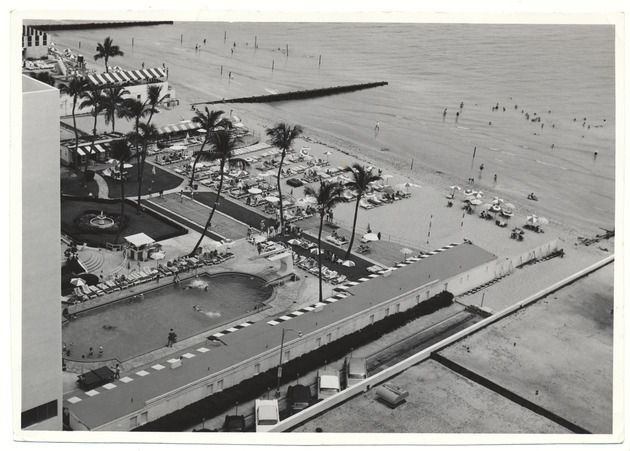 Hotel pool overlooking ocean