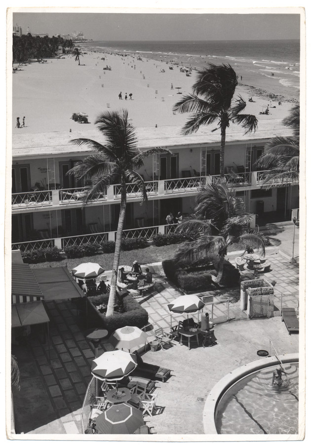 View of hotel pool and the ocean