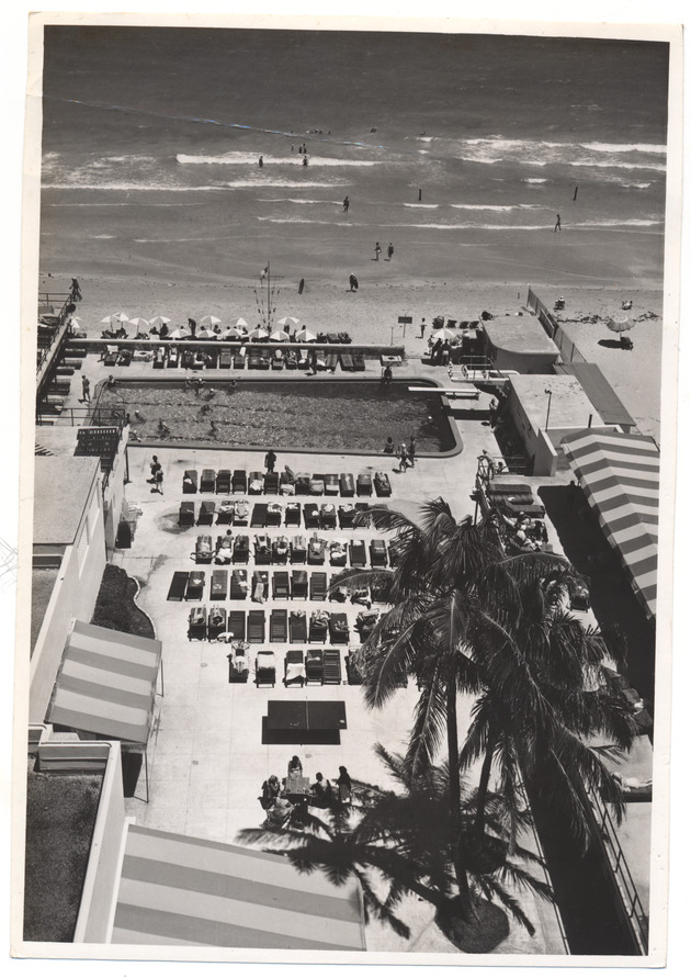 Hotel pool and ocean