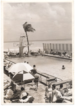 Pool with diving platform