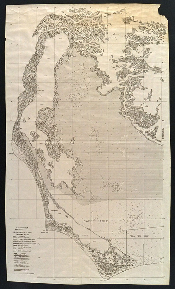 Map made for the U.S. Coast and Geodetic Survey of Cape Sable : East Cape to Shark River, April 12, 1928 - Full Map