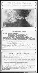 Royal Palm State Park brochure and broadside