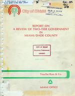 Report on a review of two-tier government in Miami/Dade County