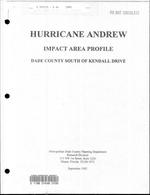 Hurricane Andrew : Impact area profile, Dade County south of Kendall Drive