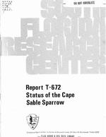 [1982-06] Status of the Cape Sable Sparrow