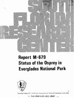 [1982-08] Status of the Osprey in Everglades National Park