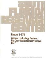 Annual Hydrology Review: Big Cypress National Preserve, 1977