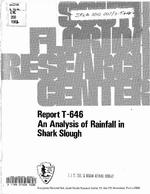 An Analysis of Rainfall in Shark Slough