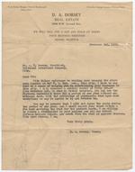 Correspondence between Dana A. Dorsey and A. V. German