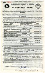 [1937-10-30] Star Insurance Company of America and Globe Indemnity Company. Standard Automobile Policy for Dana A. Dorsey