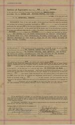 Articles of Agreement between Dana A. Dorsey and W. O. Robertson