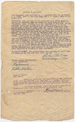 Articles of Agreement between L. A. Platt and Dana A. Dorsey for Repair of House