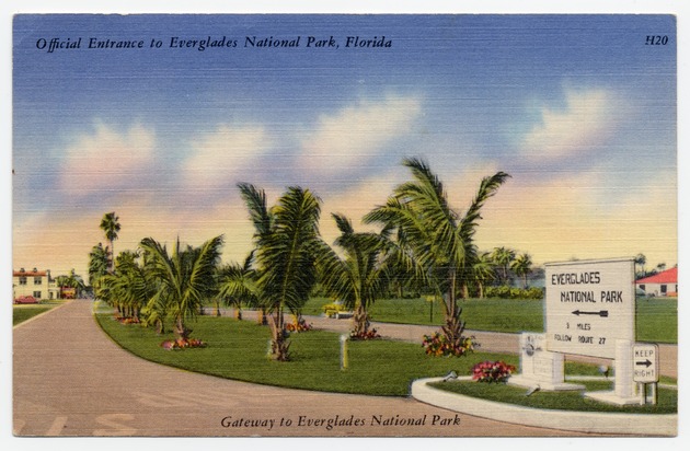 Official Entrance to Everglades National Park, Florida - 