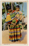 Hiptenea Osceola and Baby Conapatchee, Seminole Children, Everglades, Fla.