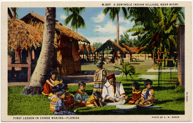 A  Seminole Indian village, near Miami - Front